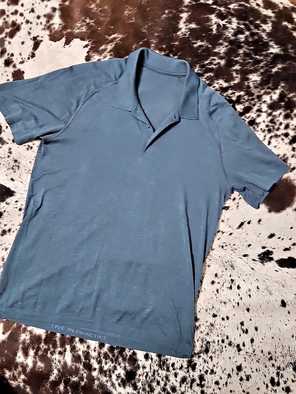 Lululemon Evolution Short-Sleeve Polo Shirt Men's Blue